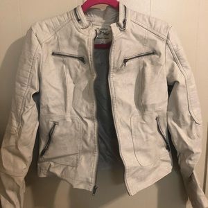 Faux leather jacket with pockets